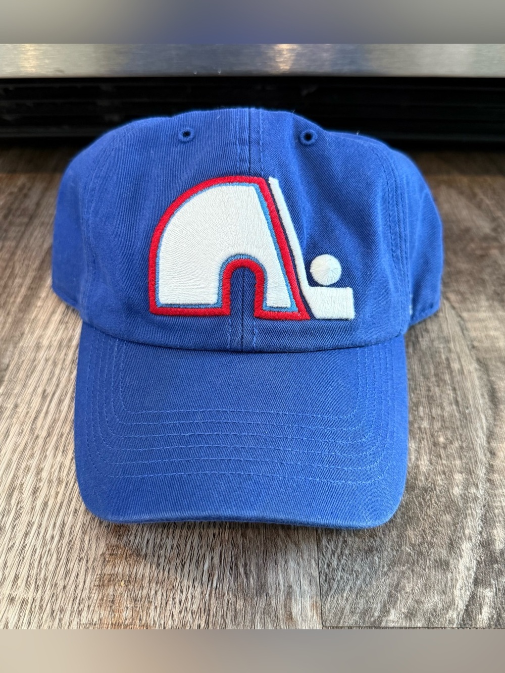 NHL Quebec Nordiques Men’s Logo Hat Royal Blue ‘47 Brand Vintage Hockey Large